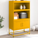Highboard Mustard Yellow 68.5x38.5x123.5 cm Steel 846503