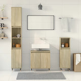 3 Piece Bathroom Furniture Set Sonoma Oak Engineered Wood 3307673