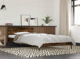 Bed Frame without Mattress Smoked Oak 90x190 cm Single 845564