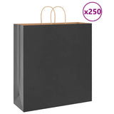 ZNTS Paper Bags 250 pcs with Handles Black 45x17x48 cm 4101653