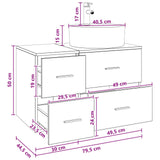 Bathroom Furniture Set 2 pcs Grey Sonoma Engineered Wood 3403989