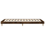 Bed Frame without Mattress Smoked Oak 90x190 cm Single Engineered Wood 832098