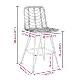 Bar Stools 2 pcs 45x56x103,5 cm PE Rattan and Steel 319430