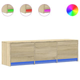 TV Cabinet with LED Sonoma 140 x 34 x 40 cm Engineered Wood 8006554