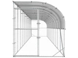 Against Wall Chicken Coop Silver 1200 x 150 x 215 cm 3434725