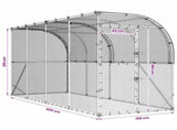 Against Wall Chicken Coop Silver 400 x 150 x 215 cm 3434721