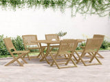 7 Piece Garden Dining Set Solid Wood Acacia 3214240