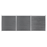 Garden Fence WPC 526x186 cm Grey 3053226