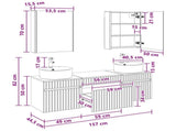 Bathroom Cabinet Set 5 pcs Artisan Oak 53 x 15.5 x 70 cm 3406614