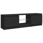 ZNTS TV Cabinet with LED Lights Black 120x30x35.5 cm 804284