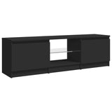 ZNTS TV Cabinet with LED Lights Black 120x30x35.5 cm 804284