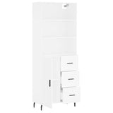 Highboard White 69.5x34x180 cm Engineered Wood 3190037