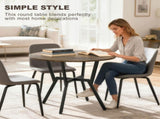 Dining Table, Round Kitchen Table with Black Legs, Anti-slip Foot Pads for Living Room, Dining Room T3398P423562