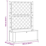 Garden Raised Bed with Trellis and Self Watering System Grey 317578