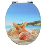 Soft-Close Toilet Seat Sea Muschel 44 x 38 cm MDF board 42027176