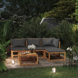 5 Piece Garden Lounge Set with Cushions Solid Wood Acacia 3098665