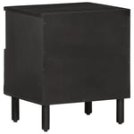 ZNTS Bedside Cabinets 2 pcs Black 40x33x46 cm Solid Wood Mango 356826