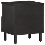 ZNTS Bedside Cabinets 2 pcs Black 40x33x46 cm Solid Wood Mango 356826