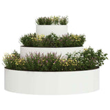 Garden Planter White 90 x 90 x 20 cm Cold-rolled Steel 873649
