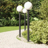 Bollard Lights with Sensor 3 pcs 120 cm Black IP44 4006118