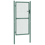 Fence Gate Steel 100x175 cm Green 145735