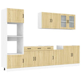 ZNTS 7 Piece Kitchen Cabinet Set Kalmar Sonoma Oak Engineered Wood 3314744