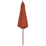 Garden Parasol with Wooden Pole 300 cm Terracotta 44498
