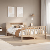 Bookcase Bed without Mattress 120x200cm Solid Wood Pine 3322279