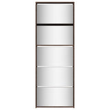 Shoe Cabinet with Mirror 5-Layer Brown Oak 63x17x169.5 cm 3228285