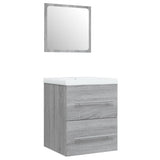 Sink Cabinet with Built-in Basin Grey Sonoma Engineered Wood 3114169