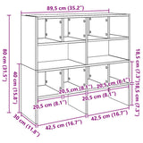 Shoe Racks 2 pcs Stackable Concrete Grey 89.5x30x40 cm 858846