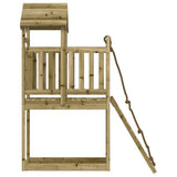Playhouse with Climbing Wall Impregnated Wood Pine 3155965
