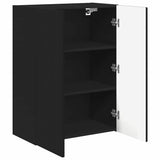 TV Wall Cabinet Black 59.5 x 31 x 80 cm Engineered Wood 892360