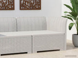 1-Seater Garden Sofa Rattan Look PP White 8011814