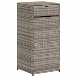 Garden Storage Cabinet Grey 55x55x111 cm Poly Rattan 365561