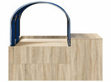 Bed with Tunnel 3 pcs Artisian Oak and Blue Engineered Wood 3423517