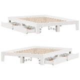 Bed Frame without Mattress White 160x200 cm Solid Wood Pine 3308994