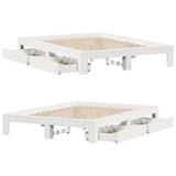 Bed Frame without Mattress White 160x200 cm Solid Wood Pine 3308994