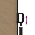 ZNTS Retractable Side Awning Taupe 220x1200 cm 4004874