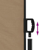 ZNTS Retractable Side Awning Taupe 220x1200 cm 4004874