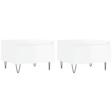 Coffee Tables 2 pcs High Gloss White 50x46x35 cm Engineered Wood 830865