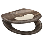 ZNTS SCHÜTTE Duroplast Toilet Seat with Soft-Close WOOD HEART Printed 435107