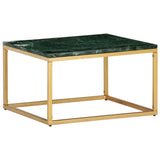 Coffee Table Green 60x60x35 cm Real Stone with Marble Texture 286440
