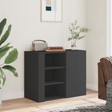 Wall Cabinet Black 75x35x60 cm Engineered Wood 848424
