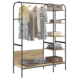 Clothes Rack with Shelf Brown 120 x 44 x 160 cm Engineered Wood 868446