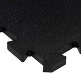 Rubber Floor Tiles 16 pcs Black 16 mm 30x30 cm 155671