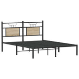 Bed Frame without Mattress Sonoma Oak 137x190 cm Engineered Wood 4106791