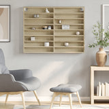 Vitrine Cabinet Sonoma Oak 100x8.5x75 cm Engineered Wood 847935
