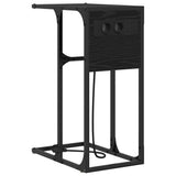 Bedside Cabinet Black Oak 41.5 x 26 x 60.5 cm Engineered Wood 859600
