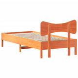 Bed Frame without Mattress Wax Brown 100x200 cm Solid Wood Pine 3328240